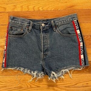 Levi's 501 Spectator Sports Cut Off Jean Shorts Womens 29 Cotton Denim Premium